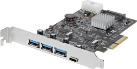 StarTech 1x USB-C 3.1, 3x USB-A 3.1, PCIe 3.0 x4 (PEXUS313AC2V)