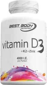 Best Body Nutrition Vitamin D3 + K2 + Zink Tabletten, 80 Stück