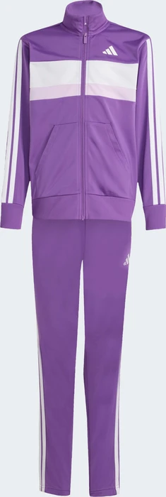 adidas Seasonal Essentials Tiberio 3-Streifen Tricot Trainingsanzug active purple/white (Junior)