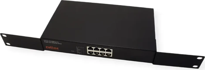 Roline Rackmount Switch, 8x RJ-45, 130W PoE