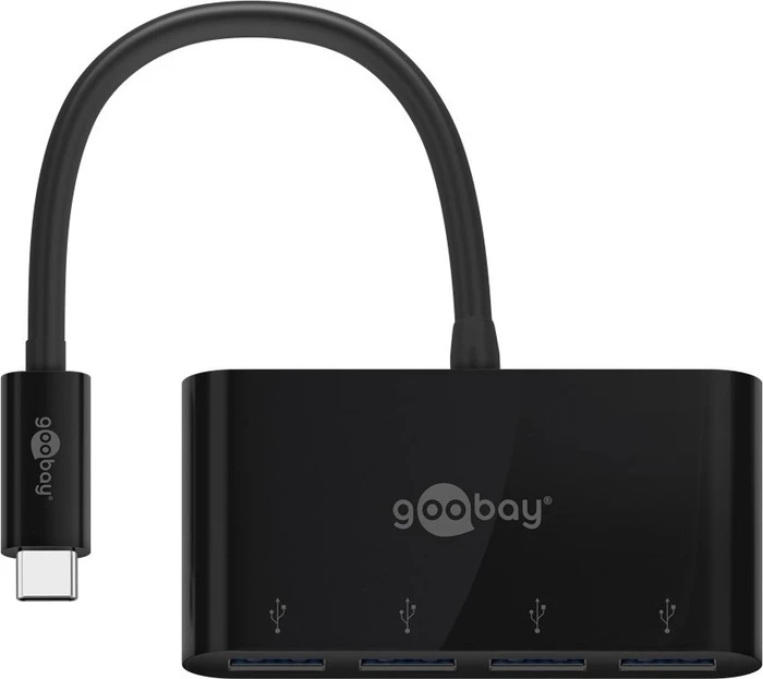 Wentronic goobay 4-Port USB-Hub, 4x USB-A 3.0, USB-C 3.0 [Stecker]