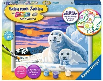 Ravensburger Malen nach Zahlen Niedliche Robben