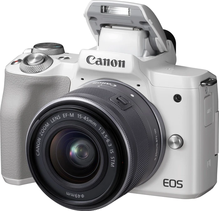 Canon EOS M50 weiß mit Objektiv EF-M 15-45mm 3.5-6.3 IS STM