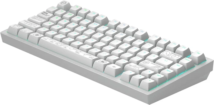 Dark Project ALU81A Terra Nova Wireless Gaming Keyboard, weiß, LEDs RGB, g3ms Moonstone, USB/Bluetooth, US
