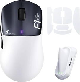 Attack Shark F1 Air 8KHz Wireless, White & Black, inkl. Grip Tape, USB/Bluetooth