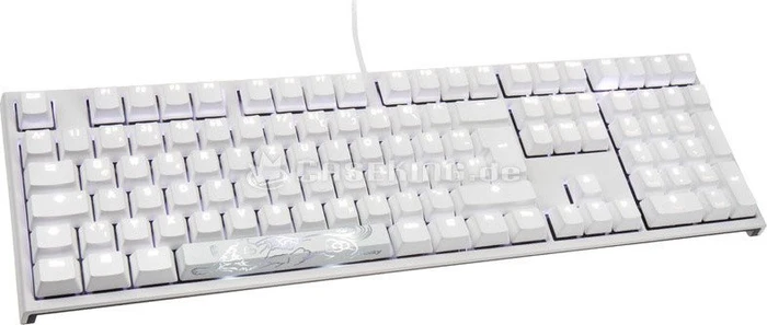 Ducky One 2 Backlit PBT, LEDs weiß, weiß, MX BLACK, USB, DE
