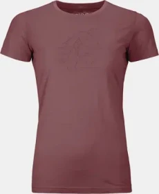 Ortovox 120 Tec Lafatscher Topo Funktionsshirt kurzarm mountain rose (Damen)