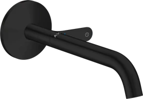 Hansgrohe Axor One Waschbeckenarmatur für Wandmontage Select mit Auslauf 220mm mattschwarz