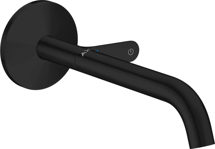 Hansgrohe Axor One Waschbeckenarmatur für Wandmontage Select mit Auslauf 220mm mattschwarz
