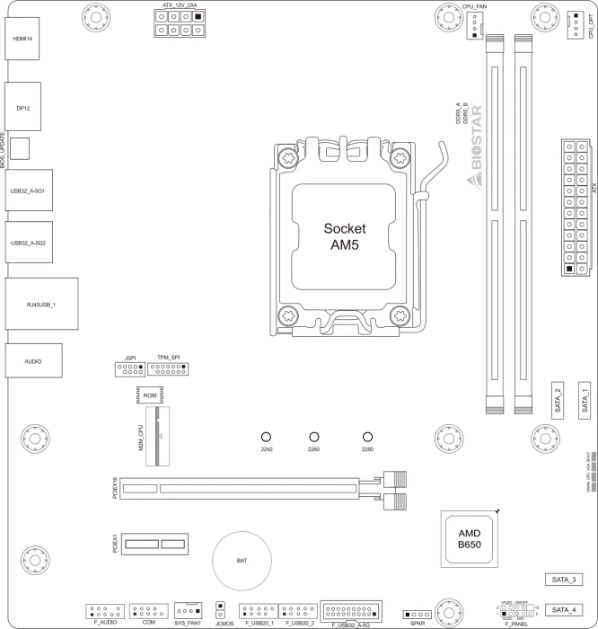 Biostar B650MS2 (AMD AM5)