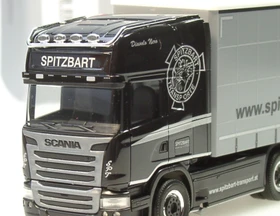 Herpa Scania R '13 TL Gardinenplanen-Sattelzug Spitzbart