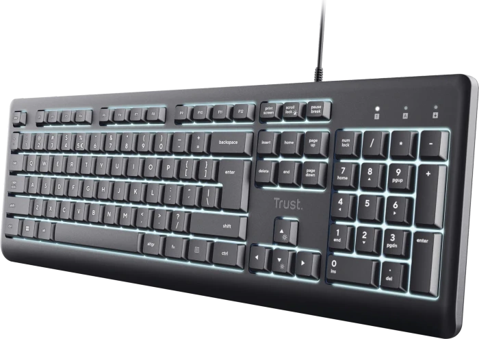 Trust Primo Illuminated Keyboard, LEDs weiß, USB, US