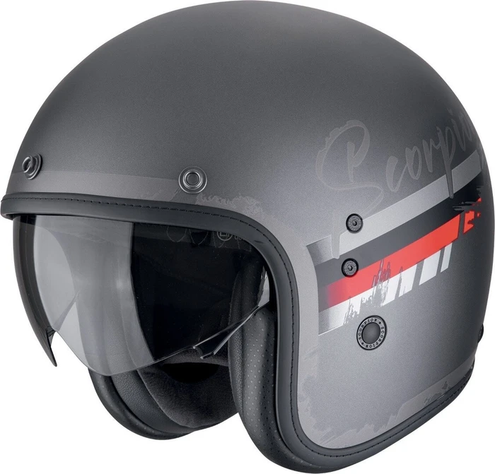 Scorpion Belfast Evo Adonis matt grau/rot/schwarz