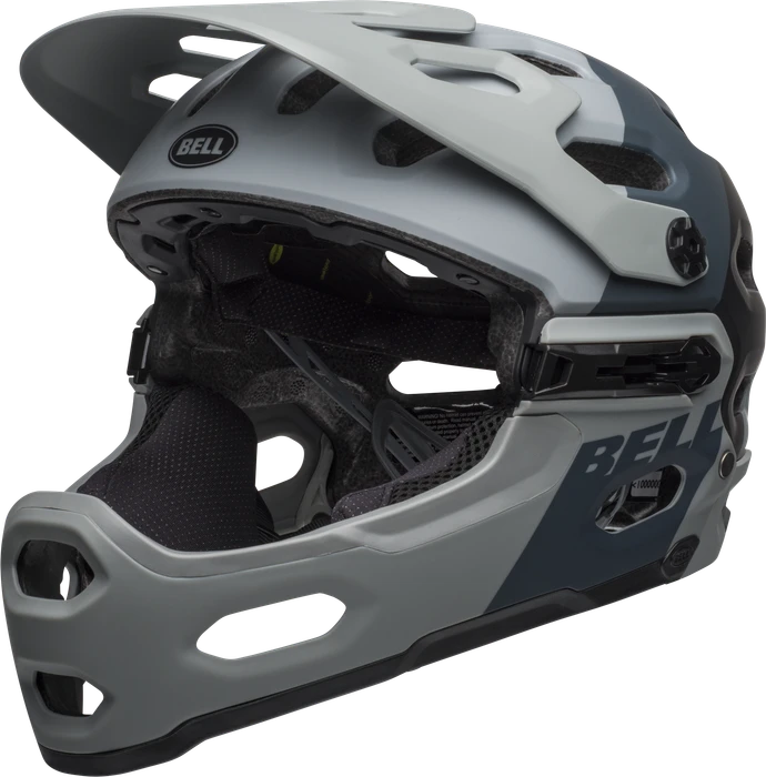 Bell Super 3R MIPS Fullface-Helm matte grey/gunmetal
