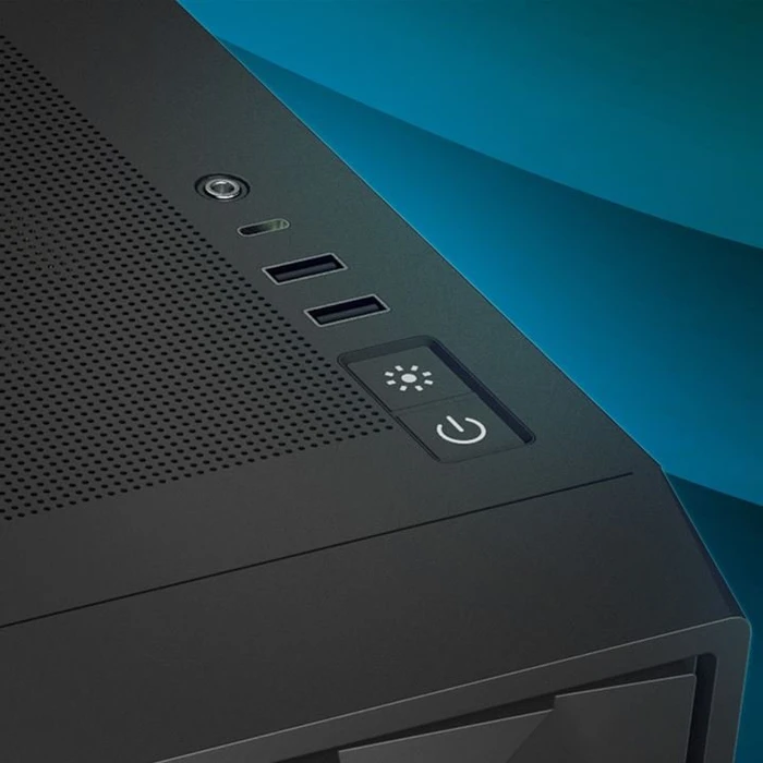Sharkoon Rebel C80G RGB, schwarz, Glasfenster