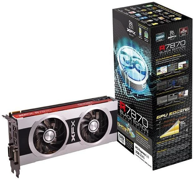 XFX Radeon HD 7870 GHz Edition, 2GB GDDR5, 2x DVI, HDMI, 2x mDP