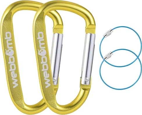 webbomb Schnapphaken Materialkarabiner 6.7cm gold