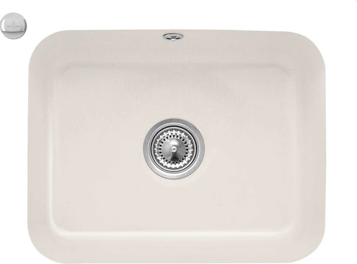 Villeroy & Boch Cisterna 60C Unterbau Becken mittig mit Ablauffernbedienung crema
