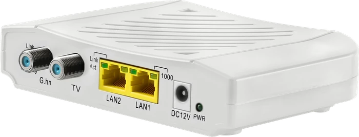 Axing EOC 1-32 Ethernet over Coax, F-Buchse/Koaxial G.hn, 2x RJ-45