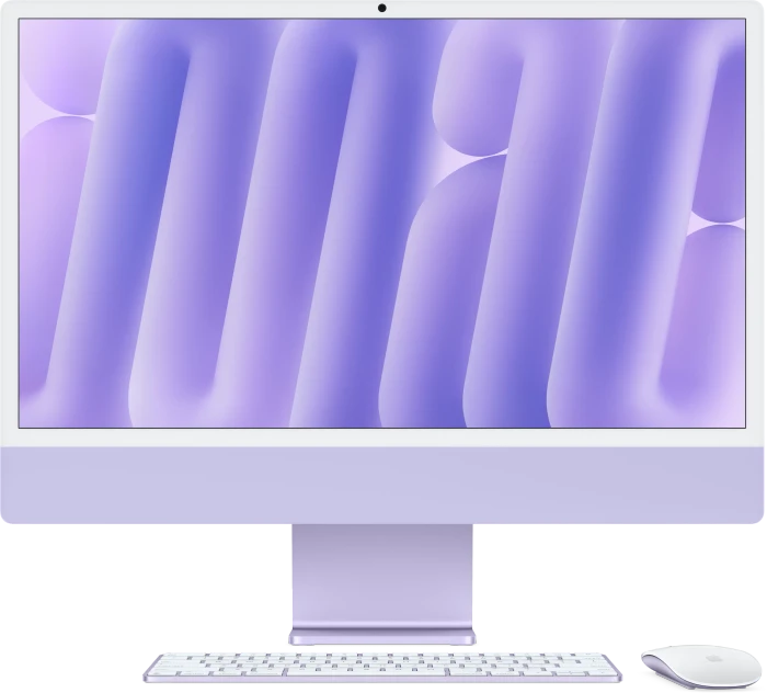 Apple iMac 24", violett, M4 - 8 Core CPU / 8 Core GPU, 24GB RAM, 1TB SSD [2024]