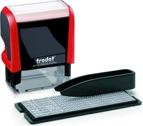 trodat printy 4911 Typomatic Textstempel zum Selbersetzen, 38x14mm, schwarz/rot