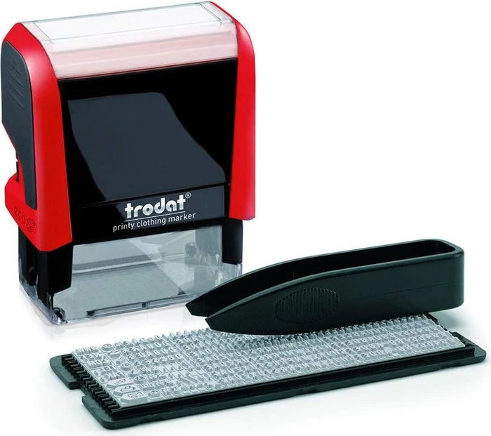 trodat printy 4911 Typomatic Textstempel zum Selbersetzen, 38x14mm, schwarz/rot