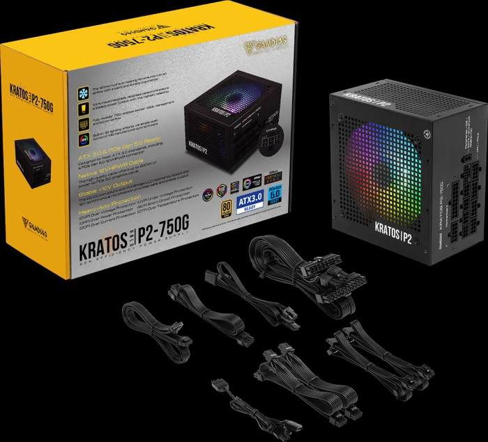 Gamdias Kratos Gold P2-750G 750W, ATX 3.0