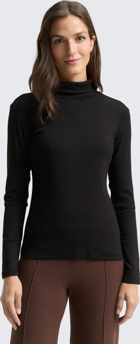 Tom Tailor Rollkragen Shirt langarm deep black (Damen)