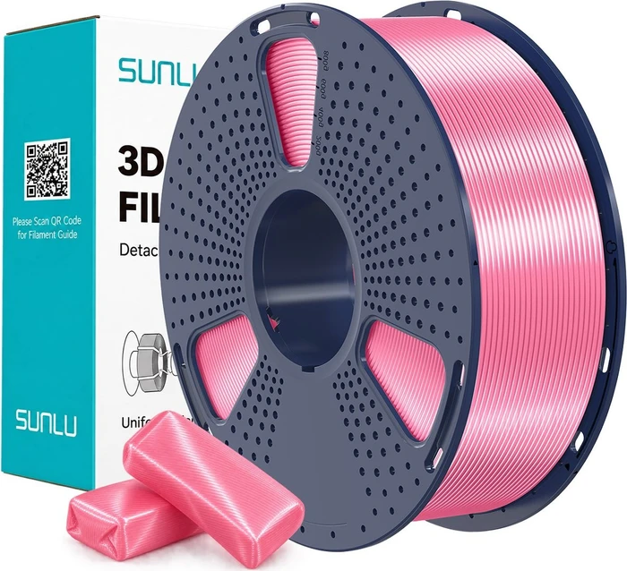 Sunlu Silk PLA+, rosa, Spule, 1.75mm, 1.00kg