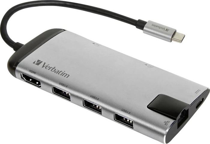 Verbatim Multiport Hub, USB-C 3.0 [Stecker]