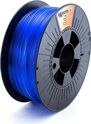Basicfil PETG, transparent blue, Spule, 2.85mm, 1.00kg