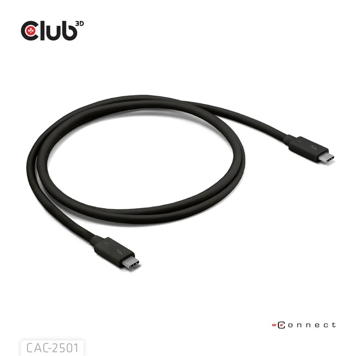 Club 3D Thunderbolt 5 Kabel, 240W, schwarz, 1m (verschiedene Markenbezeichnungen)