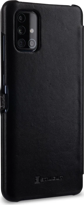 Stilgut Book Type Leather Case Clip Nappa für Samsung Galaxy A71 schwarz