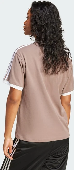 adidas 3-Streifen T-Shirt kurzarm trace brown (Damen)