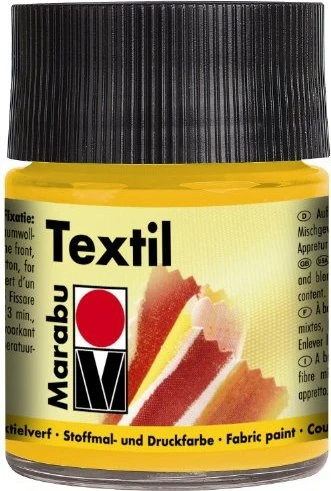 Marabu Textilfarbe, mittelgelb, 50ml