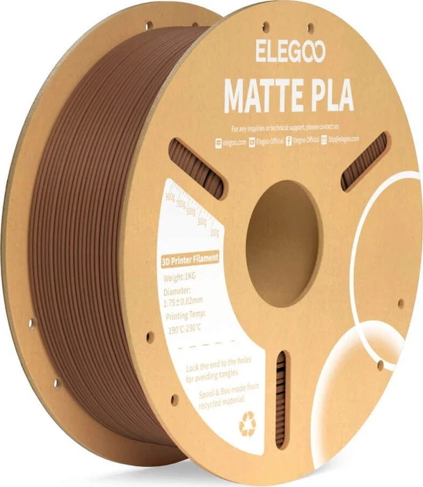Elegoo PLA Matte, Earth Brown, Spule, 1.75mm, 1.00kg