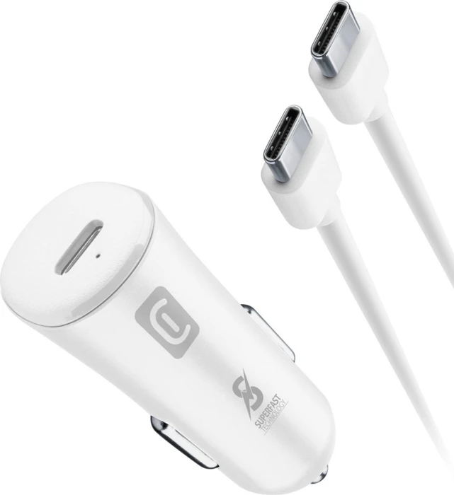 Cellularline Super Fast Charger Kit 25W USB-C to USB-C weiß