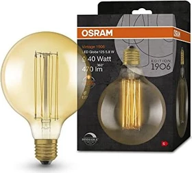 Osram Ledvance Filament LED Vintage 1906 Globe 125 5.8W/822 E27 DIM