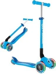 Globber Primo Lights Kickboard sky blue