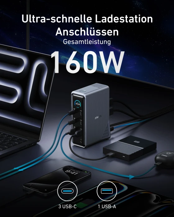 Anker Prime Ladedock (EU), USB-C 3.1 [Buchse]