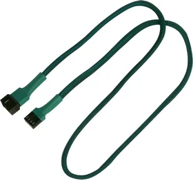 Nanoxia 4-Pin Verlängerung, sleeved, 60cm, grün (NXPWV60G)