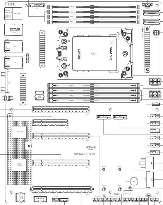 ASRock Rack SIENAD8-2L2T (AMD SP6)