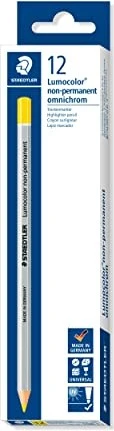 Staedtler Lumocolor omnichrom 108 Trockenmarker gelb, 12er-Pack