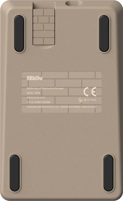 8BitDo Retro 18 Mechanical Numpad C64 Edition, beige, Kailh Box V2 WHITE, hot-swap, USB-C/Bluetooth