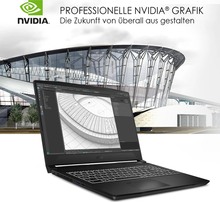 MSI WF66 Mobile Workstation 11UI-425, Core Black, Core i7-11800H, 32GB RAM, 1TB SSD, T1200, DE