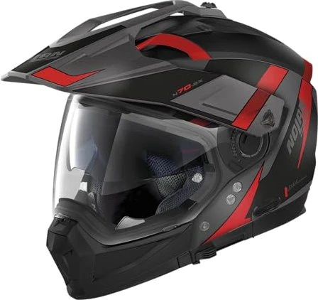 Nolan N70-2 X Skyfall matt schwarz/grau/rot