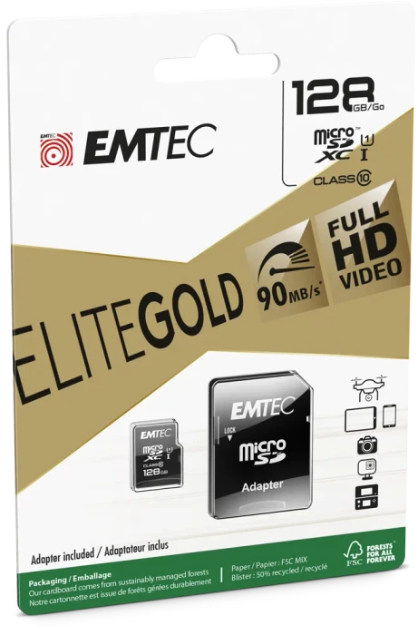 Emtec EliteGold R90/W20 128GB Kit, UHS-I U1, Class 10