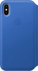 Apple Leder Folio Case für iPhone X electricblau