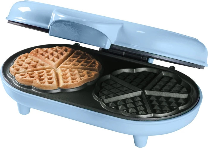 Bestron ADWM1000B Herzwaffelautomat Waffeleisen blau