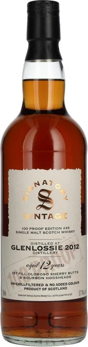 Signatory Vintage The Un-Chillfiltered Collection Glenlossie 2008 12 Years Old 700ml